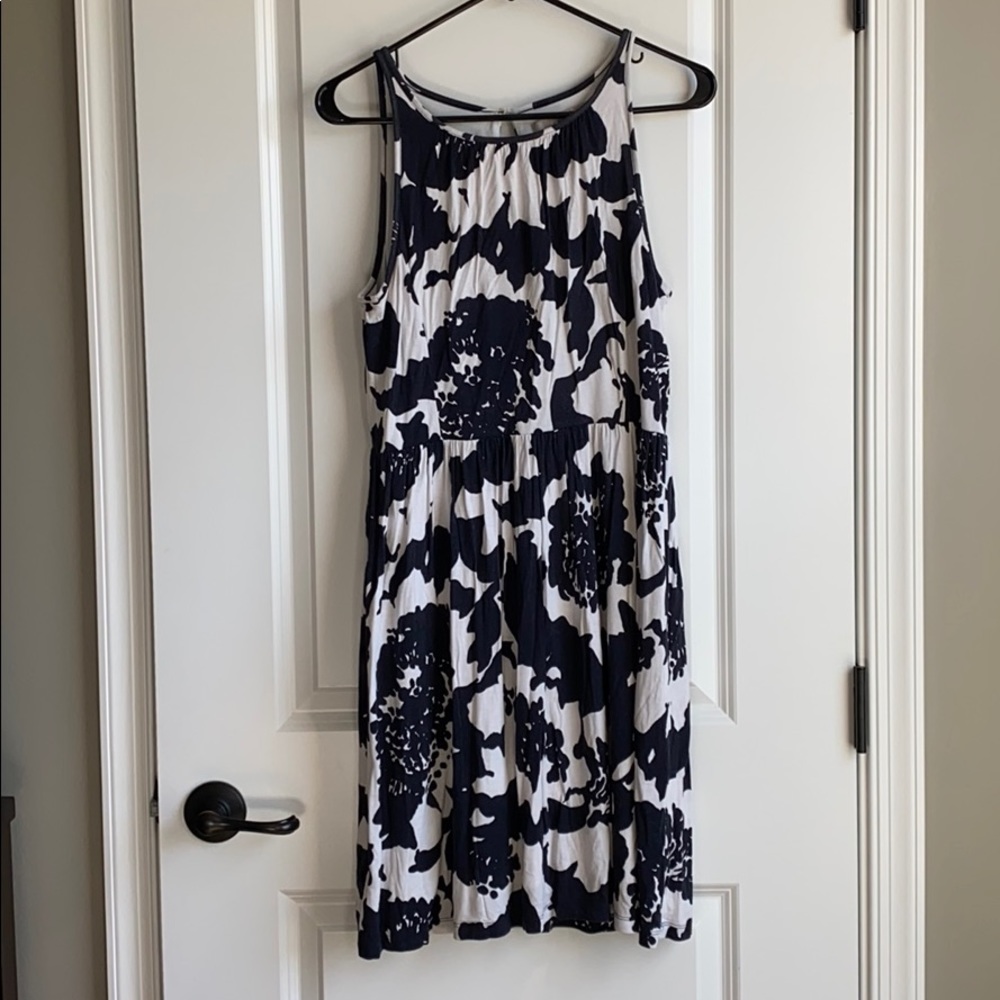 LOFT patterned tank dress size small